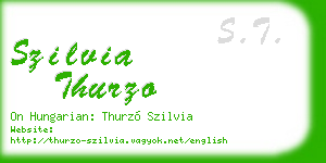szilvia thurzo business card