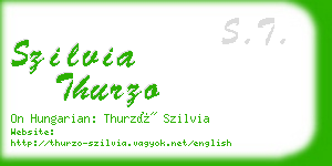 szilvia thurzo business card